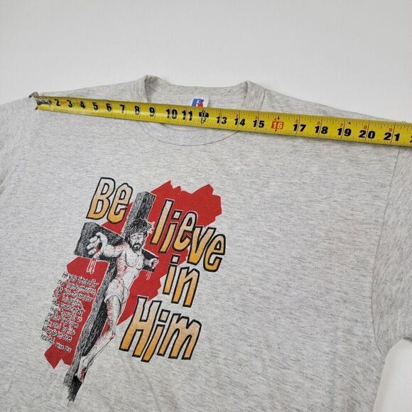 Vintage 90's Jesus Christ Russell Athletic XXL Single Stitch VTG T-Shirt Photos - Picture 7 of 13